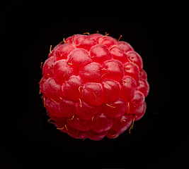 Image showing fresh raspberry macro