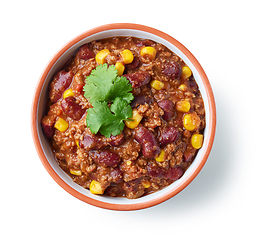 Image showing bowl of chili con carne