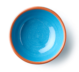 Image showing empty blue bowl