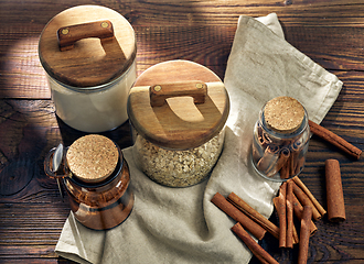 Image showing product storage jars