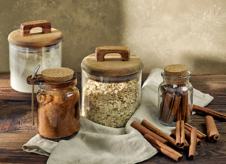 Image showing product storage jars