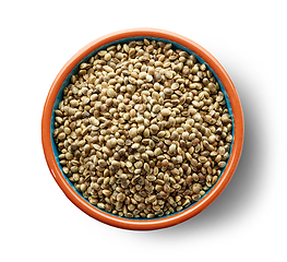 Image showing bowl of hemp seeds