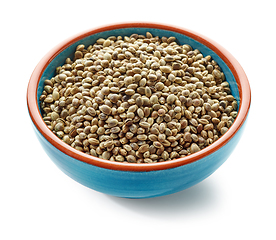 Image showing bowl of hemp seeds