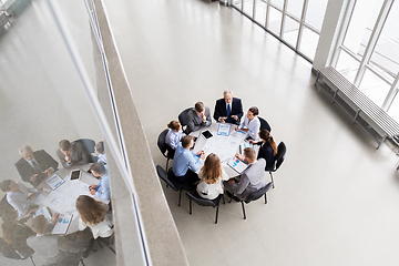 Image showing business team with scheme meeting at office