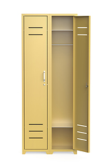 Image showing Yellow metal lockers