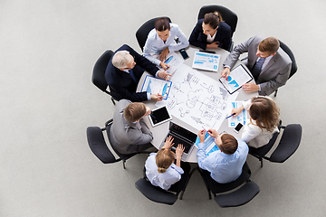 Image showing business team with scheme meeting at office