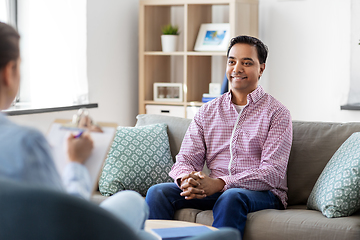 Image showing man and psychologist at psychotherapy session