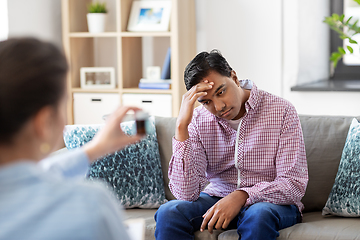 Image showing man and psychologist at psychotherapy session