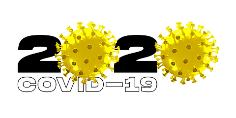 Image showing Model of COVID-19 in 2020 concept of pandemic spreading, virus 2020