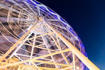 Image showing Ferris wheel moving