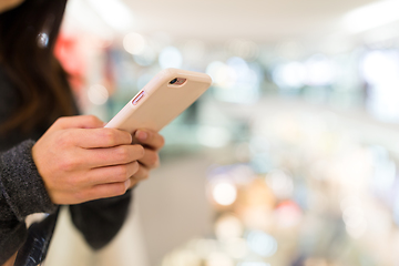 Image showing Woman use of mobile phone