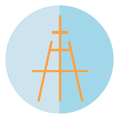 Image showing A painter\'s easel stand vector or color illustration