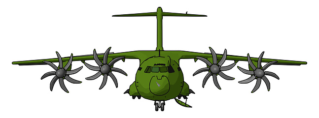 Image showing Hercules- historical military aircraft vector or color illustrat