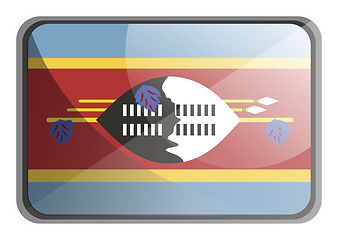 Image showing Vector illustration of Swaziland flag on white background.