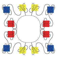 Image showing A colourful frame for writing vector or color illustration