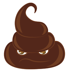 Image showing Pile of brown poop vector or color illustration