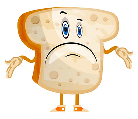 Image showing Meh Bread illustration vector on white background