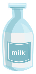 Image showing Milk Bottle  vector color illustration.