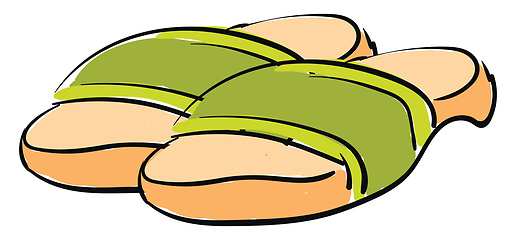 Image showing Slippers illustration vector on white background 