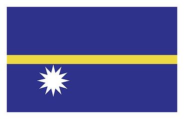 Image showing Vector illustration of Nauru flag on white background.