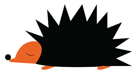 Image showing A hedgehog vector or color illustration