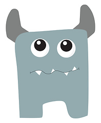 Image showing Monster with grey eyes vector or color illustration