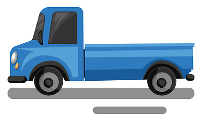 Image showing Blue truck cartoon style vector illustration on white background