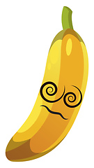 Image showing Dizzy banana illustration vector on white background