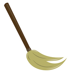 Image showing A mopping brush to clean the surroundings vector or color illust