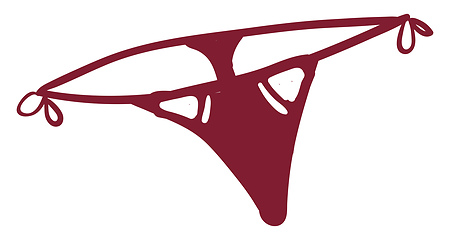 Image showing Red underpants with string vector or color illustration