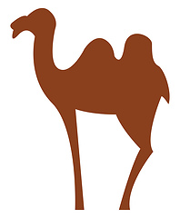 Image showing Silhouette of a camel vector or color illustration