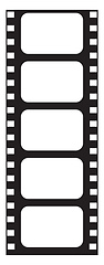 Image showing Black and white presentation of camera roll symbolizing the cine