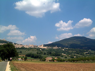 Image showing Assisi, Umbria from Valley