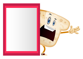 Image showing Board Bread illustration vector on white background