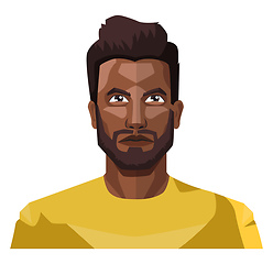 Image showing Handsome guy with beard and short hair illustration vector on wh