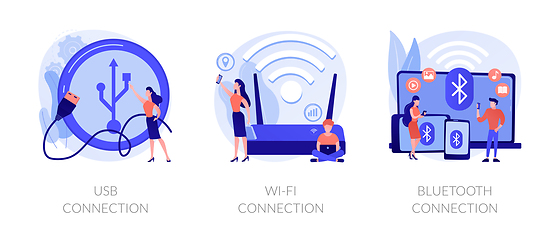 Image showing Remote connection vector concept metaphors.