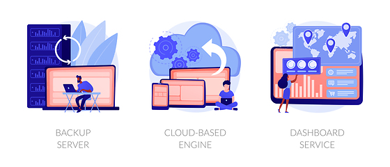 Image showing Data processing and recovery vector concept metaphors