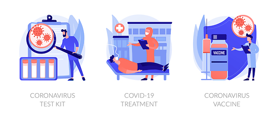 Image showing Virus diagnosis and patient treatment abstract concept vector il