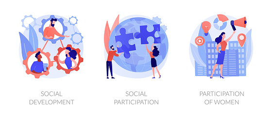 Image showing Social engagement abstract concept vector illustrations.