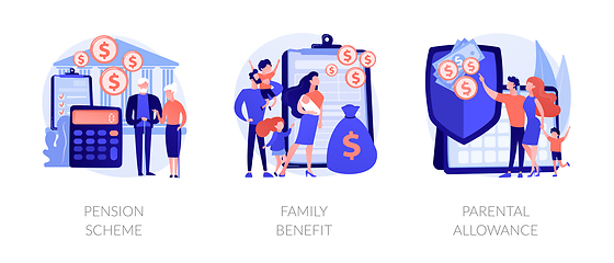 Image showing Social security payments abstract concept vector illustrations.