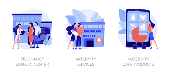 Image showing Pregnancy and maternity vector concept metaphors.