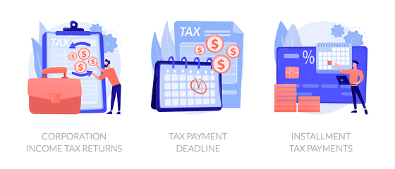 Image showing Tax payment terms vector concept metaphors