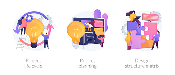 Image showing Project life cycle abstract concept vector illustrations.