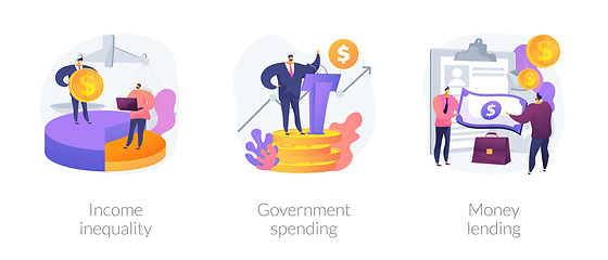 Image showing Money distribution abstract concept vector illustrations.