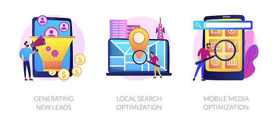 Image showing Marketing instruments vector concept metaphors