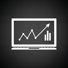 Image showing Laptop with chart icon