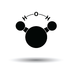 Image showing Icon of chemical molecule water