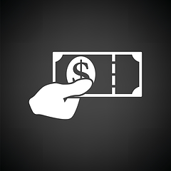 Image showing Hand holding money icon