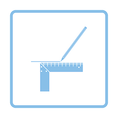 Image showing Pencil line with scale icon