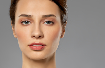 Image showing close up of beautiful young woman face